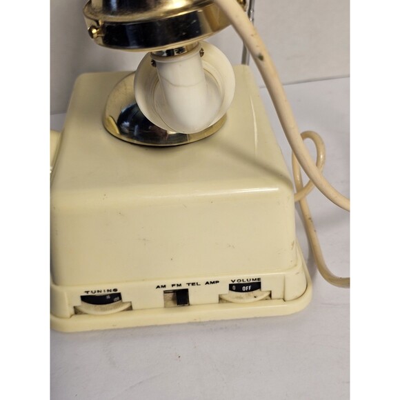 Vintage Rotary Style Telephone AM/FM Radio Combo Gold Retro Novelty Phone Japan - Picture 7 of 9